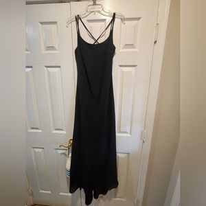 Black maxi semi-formal dress.